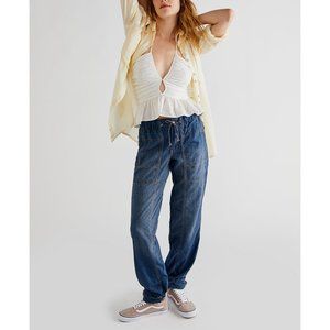 FREE PEOPLE Angelo Denim Pull On Jeans / Pure Water
